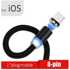 Cable de datos magnético trenzado bicolor de...