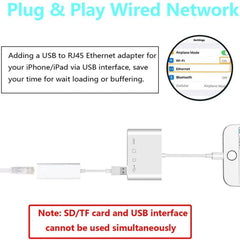 Adaptador lector de cámara 4 en 1 SD TF USB a Lightning IOS 13