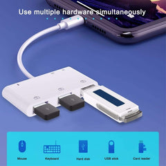 Aplicable al adaptador de disco duro de iPhone tablet OTG cable de datos USB ratón teclado convertidor multifunción