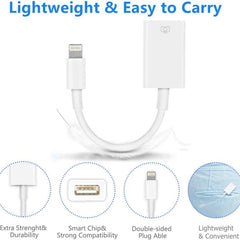 Adaptador USB OTG para iPhone y iPad FA-STAR, disco U, interfaz MIDI