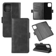 Para iPhone 12 Estuche de cuero con tapa hor...