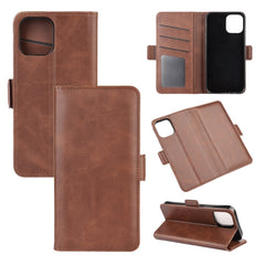 Para iPhone 12 Estuche de cuero con tapa hor...