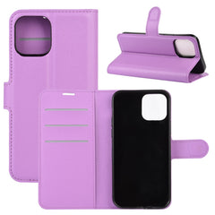 Para iPhone 12 6.1 pulgadas Litchi Texture F...