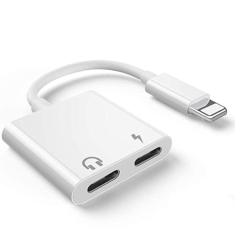 Audio y carga auxiliares con conector Lightning dual para iPhone 2 en 1