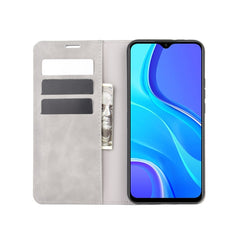 Para Xiaomi Redmi 9 Funda de cuero de succió...