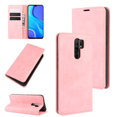 Para Xiaomi Redmi 9 Funda de cuero de succió...