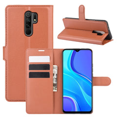 Para Xiaomi Redmi 9 Litchi Texture Funda pro...