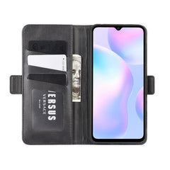 Para Xiaomi Redmi 9A Estuche de cuero con ta...