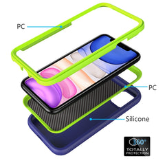 Para iPhone 11 Wave Pattern 3 en 1 Funda pro...