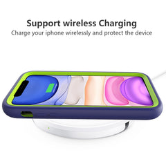 Para iPhone 11 Wave Pattern 3 en 1 Funda pro...