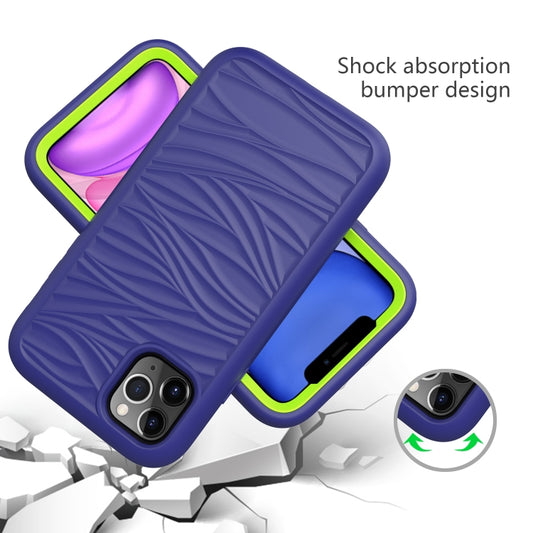 Para iPhone 11 Pro Wave Pattern 3 en 1 Funda...