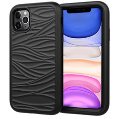 Para iPhone 11 Pro Wave Pattern 3 en 1 Funda...