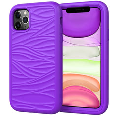 Para iPhone 11 Pro Max Wave Pattern 3 en 1 F...