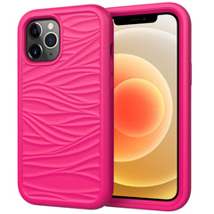 Para iPhone 12 Wave Pattern 3 en 1 Funda pro...