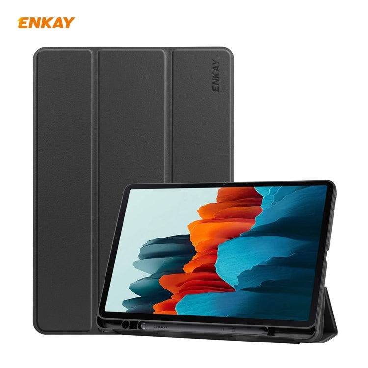 ENKAY ENK-8011 PU Leather + TPU Smart Case c...