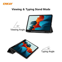 ENKAY ENK-8011 PU Leather + TPU Smart Case c...