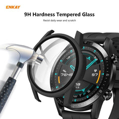 Para Huawei Watch GT 2 46mm PC Estuche mate + Protector de vidrio