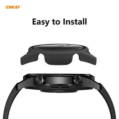 Para Huawei Watch GT 2 46mm PC Estuche mate + Protector de vidrio