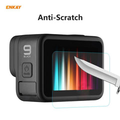 Para GoPro HERO9 ENKAY 3 en 1 Película protectora de vidrio templado