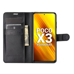 Para Xiaomi Poco X3/X3 NFC Litchi Texture Fu...