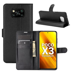 Para Xiaomi Poco X3/X3 NFC Litchi Texture Fu...