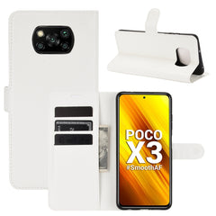 Para Xiaomi Poco X3/X3 NFC Litchi Texture Fu...