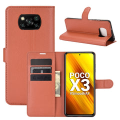 Para Xiaomi Poco X3/X3 NFC Litchi Texture Fu...
