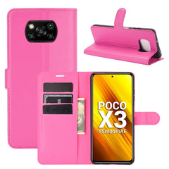 Para Xiaomi Poco X3/X3 NFC Litchi Texture Fu...