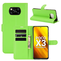 Para Xiaomi Poco X3/X3 NFC Litchi Texture Fu...