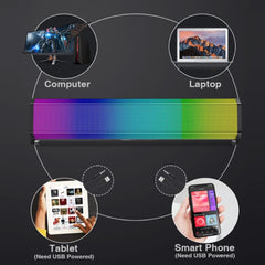 Barra de sonido TWS Pantalla de visualización de audio Reloj y alarma compatibles