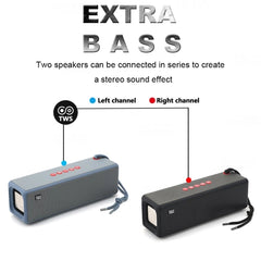 Altavoz Bluetooth Subwoofer T&G TG271 TWS con cuerda trenzada