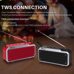 Altavoz Bluetooth estéreo portátil NewRixing NR4018FM