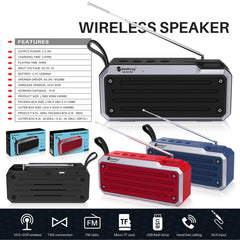 Altavoz Bluetooth estéreo portátil NewRixing NR4018FM