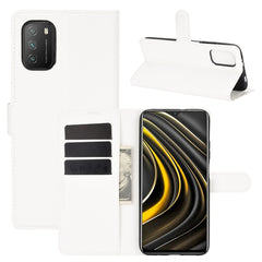 Para Xiaomi Poco M3 Litchi Texture Funda pro...