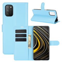 Para Xiaomi Poco M3 Litchi Texture Funda pro...