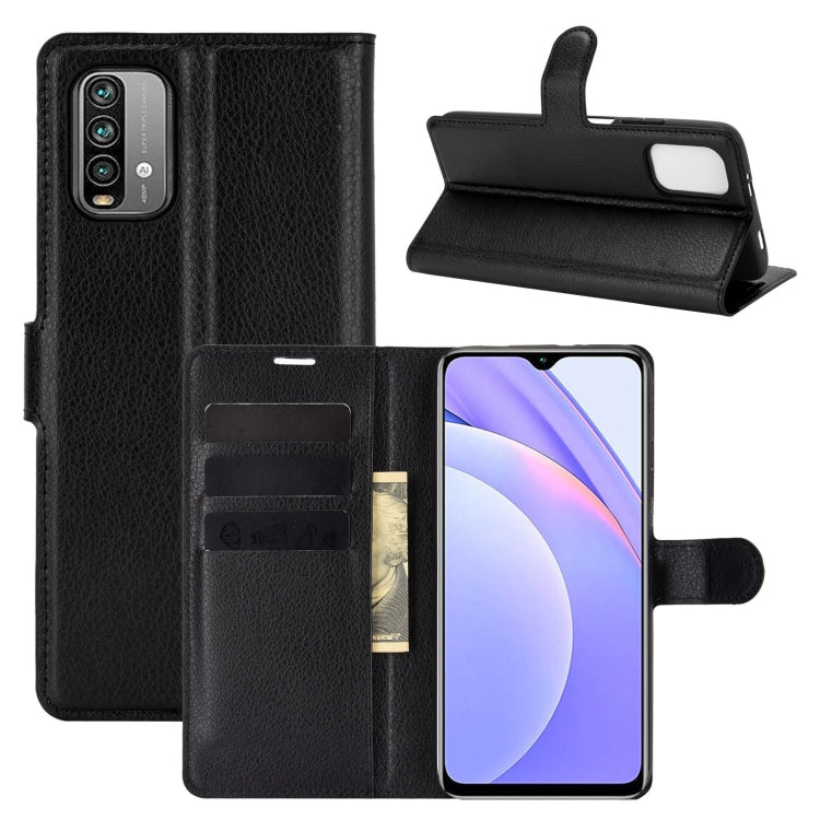 Para Xiaomi Redmi Note 9 4G Litchi Texture F...