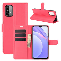 Para Xiaomi Redmi Note 9 4G Litchi Texture F...
