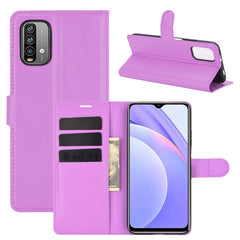Para Xiaomi Redmi Note 9 4G Litchi Texture F...