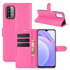 Para Xiaomi Redmi Note 9 4G Litchi Texture F...