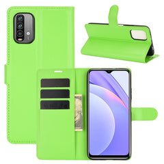 Para Xiaomi Redmi Note 9 4G Litchi Texture F...