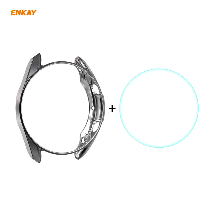 Para Galaxy Watch 3 45mm Funda de TPU + Película de vidrio templado