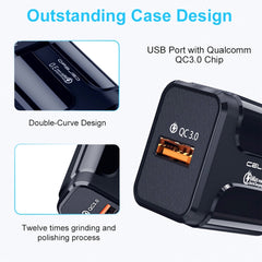 Cargador de viaje portátil USB LZ-023 18W QC...