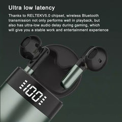 Auriculares Bluetooth inalámbricos con pantalla digital LED
