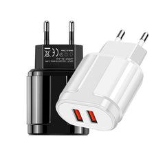 Cargador de viaje USB doble + cable de datos USB de 1 metro a 8 pines