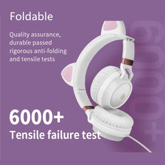 Auriculares estéreo con cable y oreja de gato Muisc con micrófono