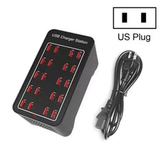 100W 20 puertos USB Estación de carga rápida...