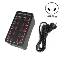 100W 20 puertos USB Estación de carga rápida...