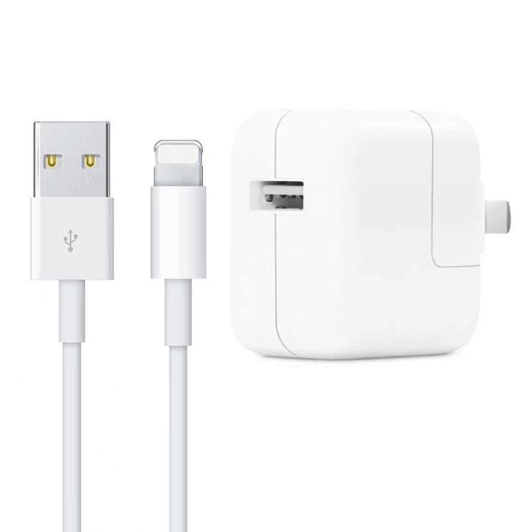Cargador USB de 12 W + cable de datos USB a 8 pines para iPad, enchufe de EE. UU.