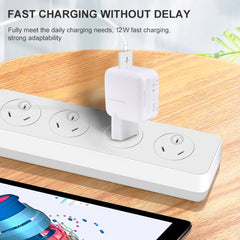 Cargador USB de 12 W + cable de datos USB a 8 pines para iPad, enchufe de la UE