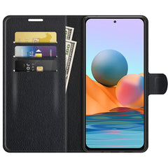 Para Redmi note 10 Pro Litchi Texture Flip Funda protectora de TPU